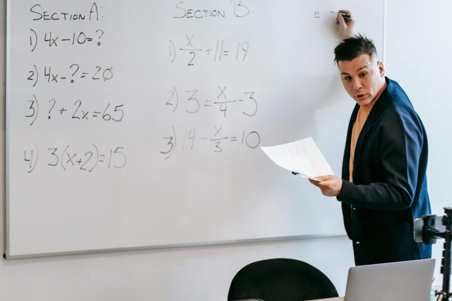 College Professor remote teaching